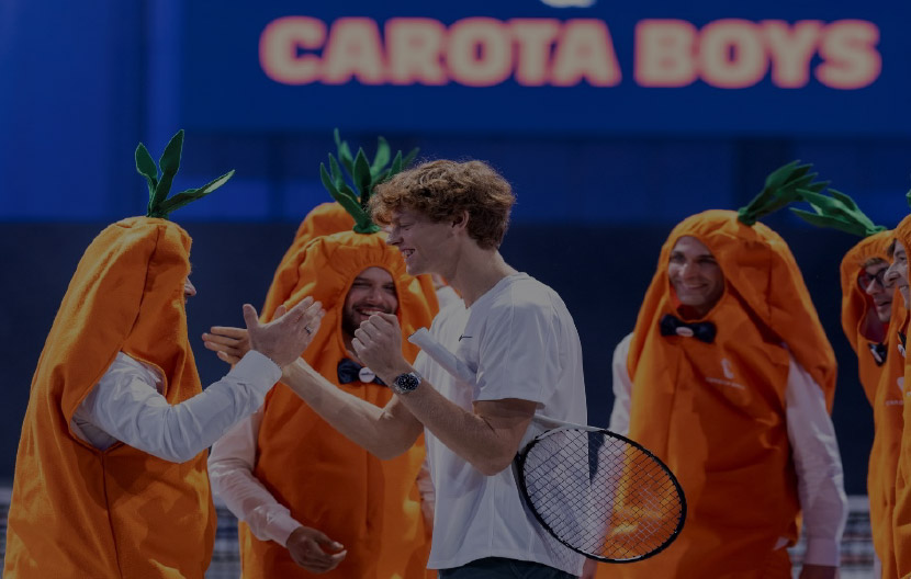 Jannik Sinner, Lavazza und die Carota Boys